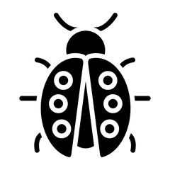 Insect Antenna Vector Glyph Icon Design