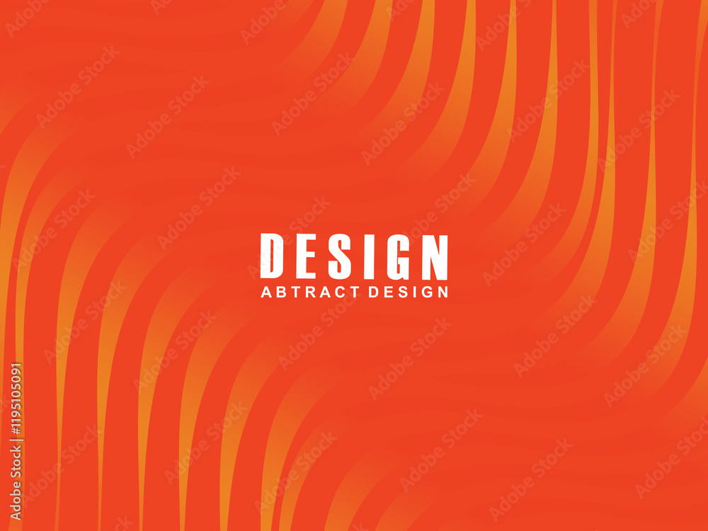 Fototapete abstract modern orange gradient wave background overlapping text space. modern concept. vector illus