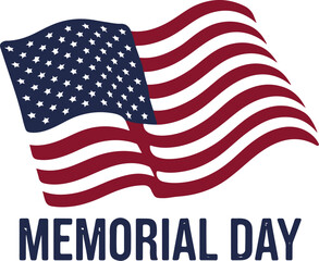 Memorial Day T-shirt design, Memorial Day with American Flag Background Banner. Vector Illustration. U.S. Flag. United States