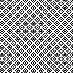 Seamless pattern  with decorative ornament, template with striped black white squares texture with. Modern tile.