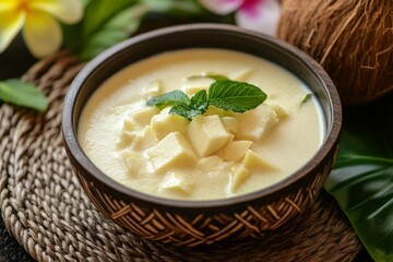 Creamy Bamboo Shoot Soup with Coconut