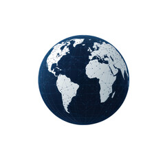 Fototapeta premium Global communication concept with 3D globe showcasing connections, representing unity and technology