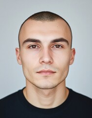 Fototapeta premium ID Photo for Passport : Russian adult man 2