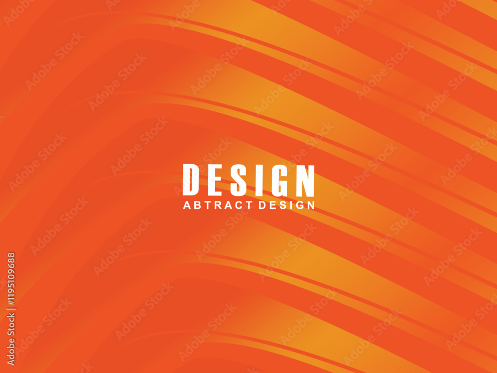 Fototapete abstract modern orange gradient wave background overlapping text space. modern concept. vector illus