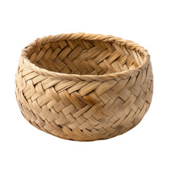 Intricate Woven Basket: A Study in Natural Craftsmanship and Rustic Charm