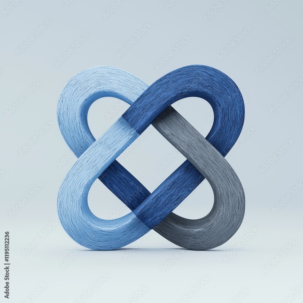 Poster intertwined puzzle pieces forming a dynamic infinity loop