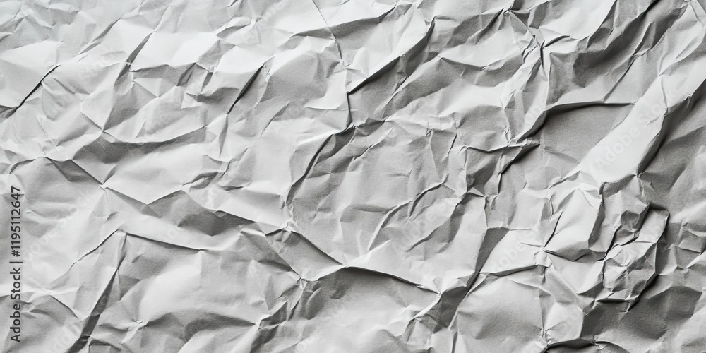 Poster crumpled grey paper texture background featuring various shades of grey with uneven creases and fold