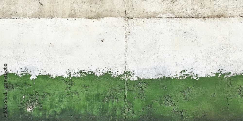 Aufkleber horizontal concrete texture backdrop with a gradient of green at the bottom and a white stucco wall 