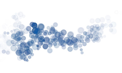 Blue bokeh on a white background. Blue blurred flow. Medical blurred backdrop.