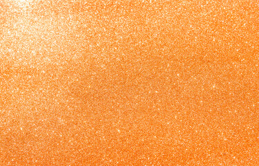 Abstract blank orange glitter texture background, shiny orange glitter background
