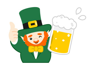 ビールジョッキを持つレプラコーン