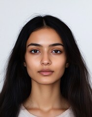ID Photo for Passport : Indian young adult woman 6