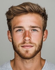 Obraz premium ID Photo for Passport : British young adult man 1