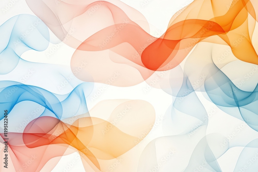 Poster elegant abstract background with colorful waves in blue and orange, perfect for modern design and cr