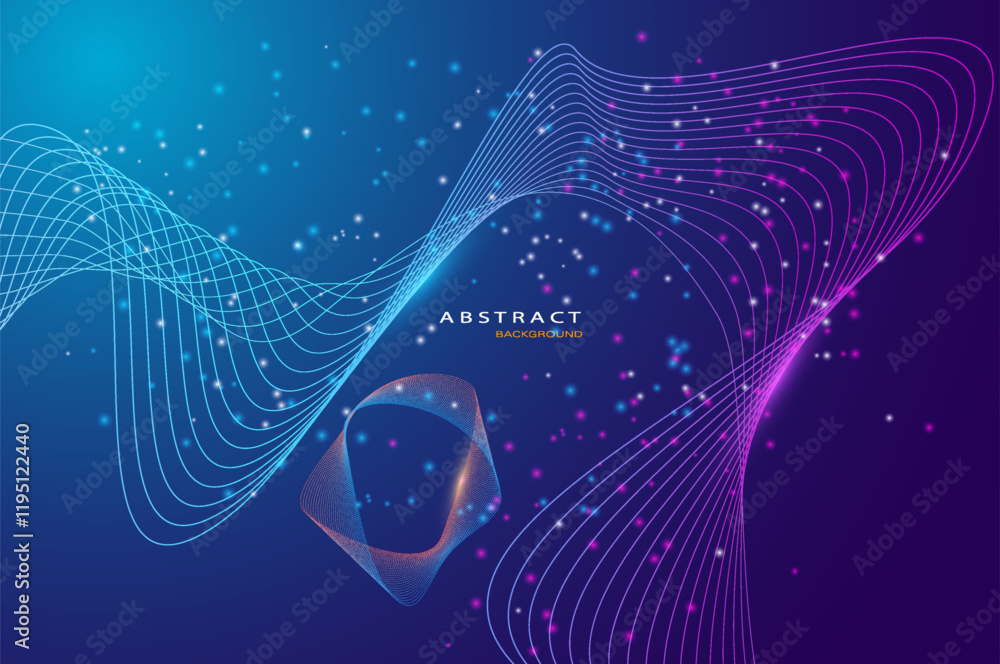Poster abstract particles circle background. eps10 vector background.