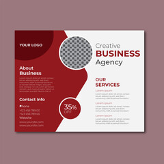 editorial horizontal flyer design template