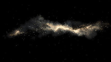 Fototapeta premium Milky way galaxy in the cosmos, containing stars and cosmic dust grainy, long exposure pictures. generative ai. Starbright. Illustration