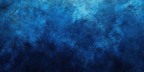 Fototapeta premium Textured dark blue abstract background with rich variations of blue tones ideal for wallpaper and New Year card design ample space for text