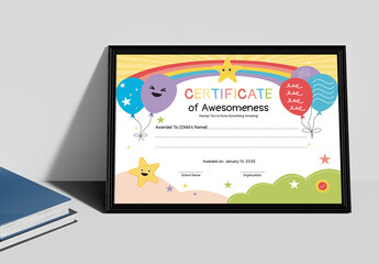 Playful Certificate Template for Children