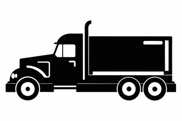 Fototapeta premium Clean Semi-Truck Vector Graphic