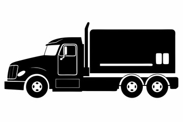 Clean Semi-Truck Vector Graphic