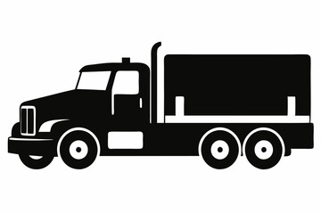 Clean Semi-Truck Vector Graphic