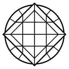 Fototapeta premium Symmetry in Grid Paper Vector Art