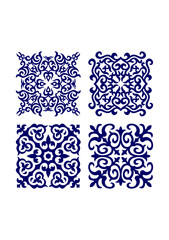 A beautiful square oriental ornaments