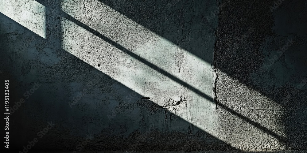 Poster abstract gray wall with diagonal dark shadows creating a dramatic background scene with textured sur