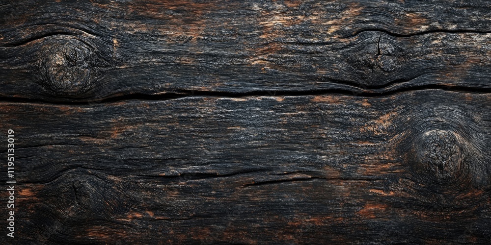 Poster dark aged wood texture background with deep brown hues and intricate grain patterns, ideal for rusti