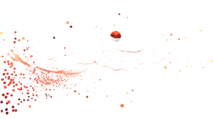 Mars in sky at night background futuristic generative AI isolated on transparent  background 