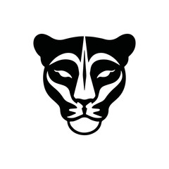 legant Panther Silhouette - Minimalist Wildlife Art Design