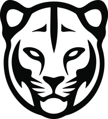 legant Panther Silhouette - Minimalist Wildlife Art Design