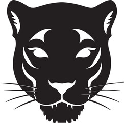 legant Panther Silhouette - Minimalist Wildlife Art Design