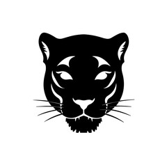 legant Panther Silhouette - Minimalist Wildlife Art Design