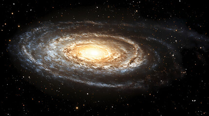 Close up of milky way galaxy with stars and space dust in the universe. generative ai. Starbright. Illustration