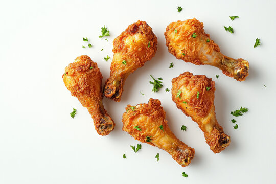 Chicken wings with par parise, crispy and seasoned, on a wooden serving board surrounded by dipping sauces.