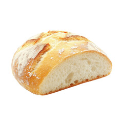 A Crusty Slice of Artisan Bread: Golden Brown Exterior, Soft White Interior, Freshly Baked