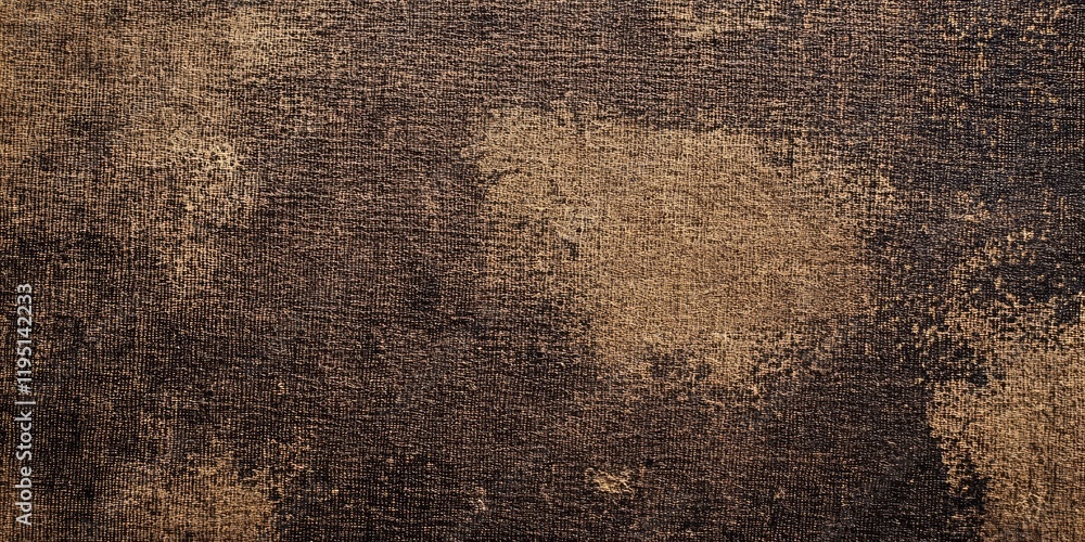 Poster vintage textured surface in deep brown with gold highlights detailed close up view showing rough une