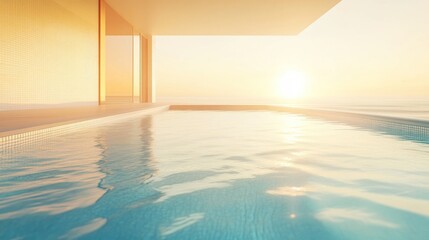 Oceanfront villa infinity pool sunset