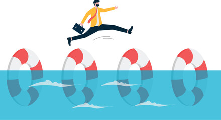 Social media illustration, business concept, web design

