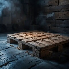 Rustic Wooden Pallet: A Moody Industrial Still Life