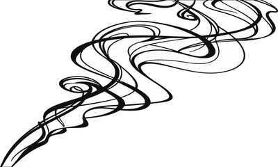 abstract illustration beground smoke silhouette vector line art