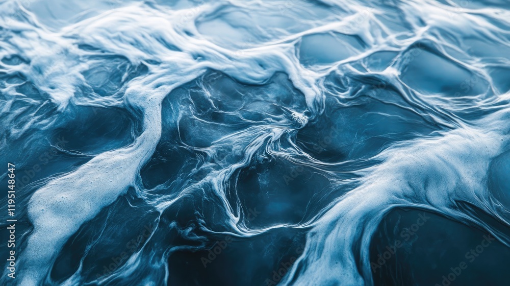 Aufkleber abstract ocean waves with soft patterns and textures of water