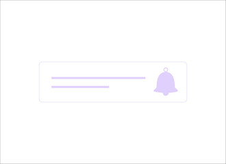Notification Bell On Simplistic Interface Design In Flat Vector Illustration Symbolizing Alerts, Reminders, And Digital Communication, Isolated On White Background