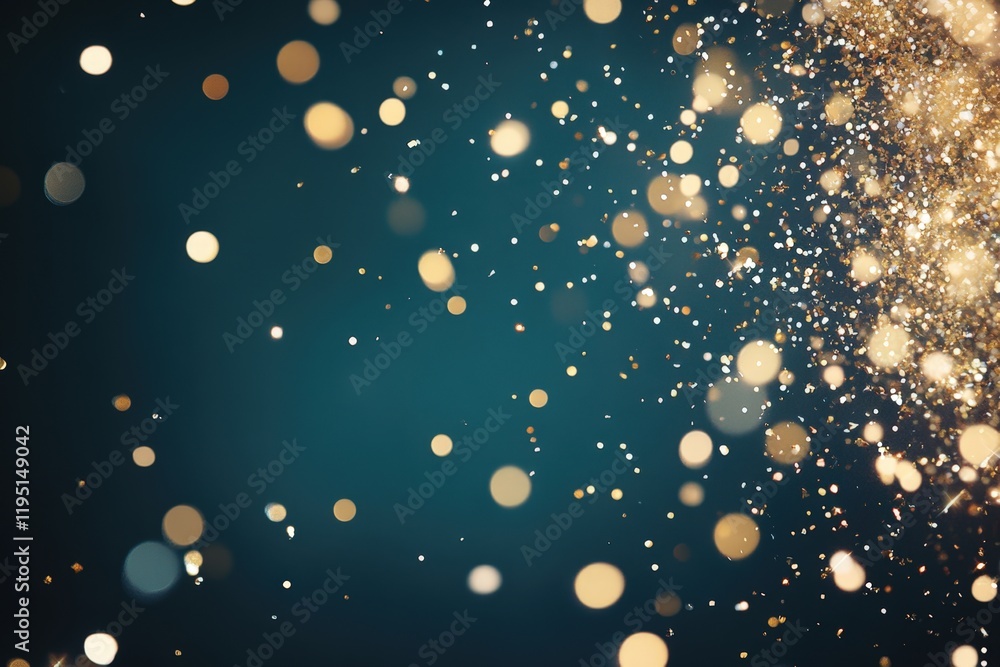 Aufkleber stunning bokeh background with glittering lights and shimmering particles for photography and design