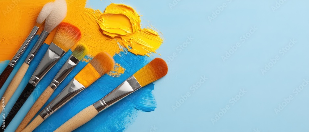 Poster creative painting techniques for art students using textbooks studio environment instructional guide