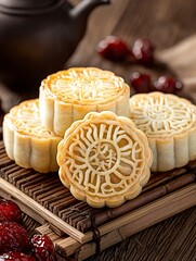 Fototapeta premium Jujube Mooncakes: Traditional Autumn Treats