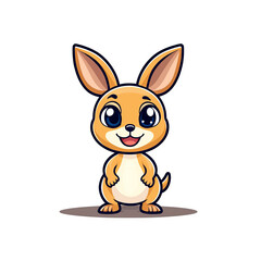 Obraz premium Cute cartoon rabbit character digital art whimsical style playful environment cheerful viewpoint animal concept