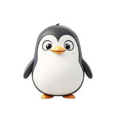 Fototapeta premium Playful penguin character in a studio art illustration cute concept cartoon style friendly environment